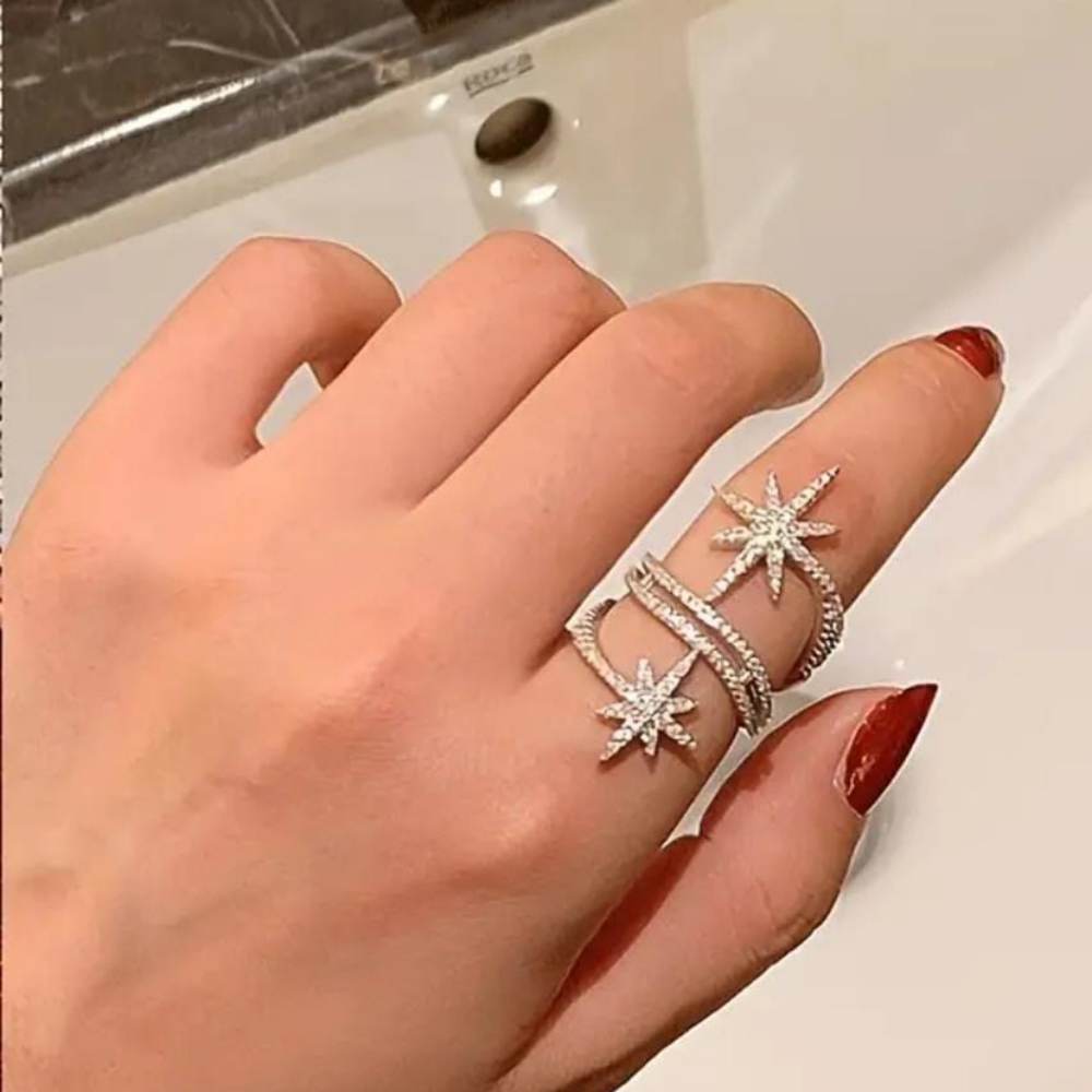 Elegant Silver Snowflake Wrap Ring! 😍😍😍